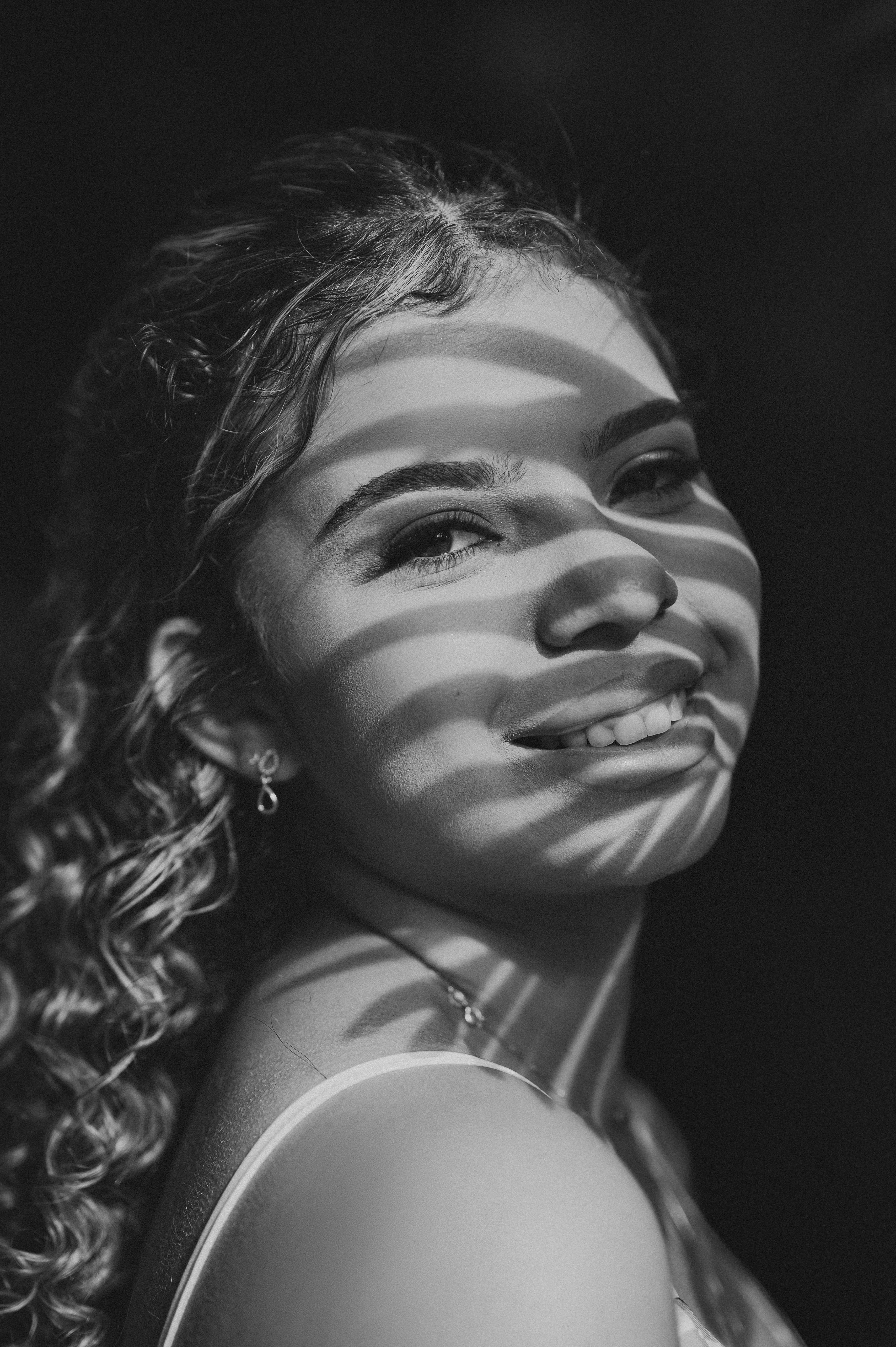 A woman looking off into the distance.