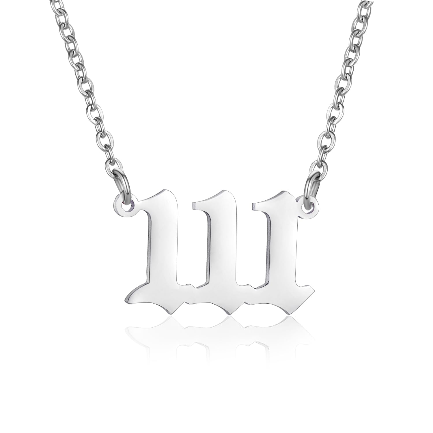 Old English Numeral Necklace