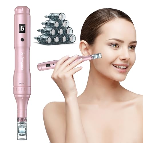 Microneedling Derma Pen with Replaceable Cartridges for Skin Rejuvenation