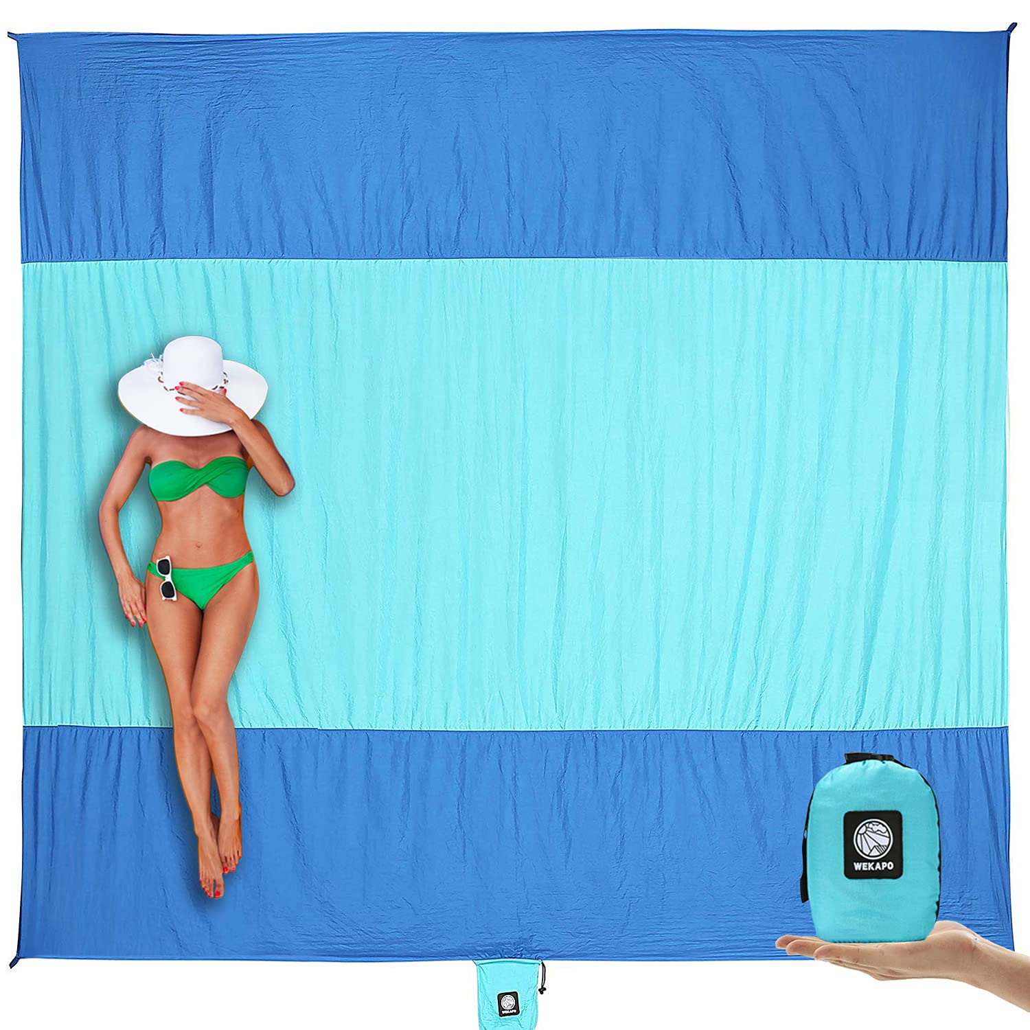 Beach Blanket Sand-Proof with Portable Carry Bag