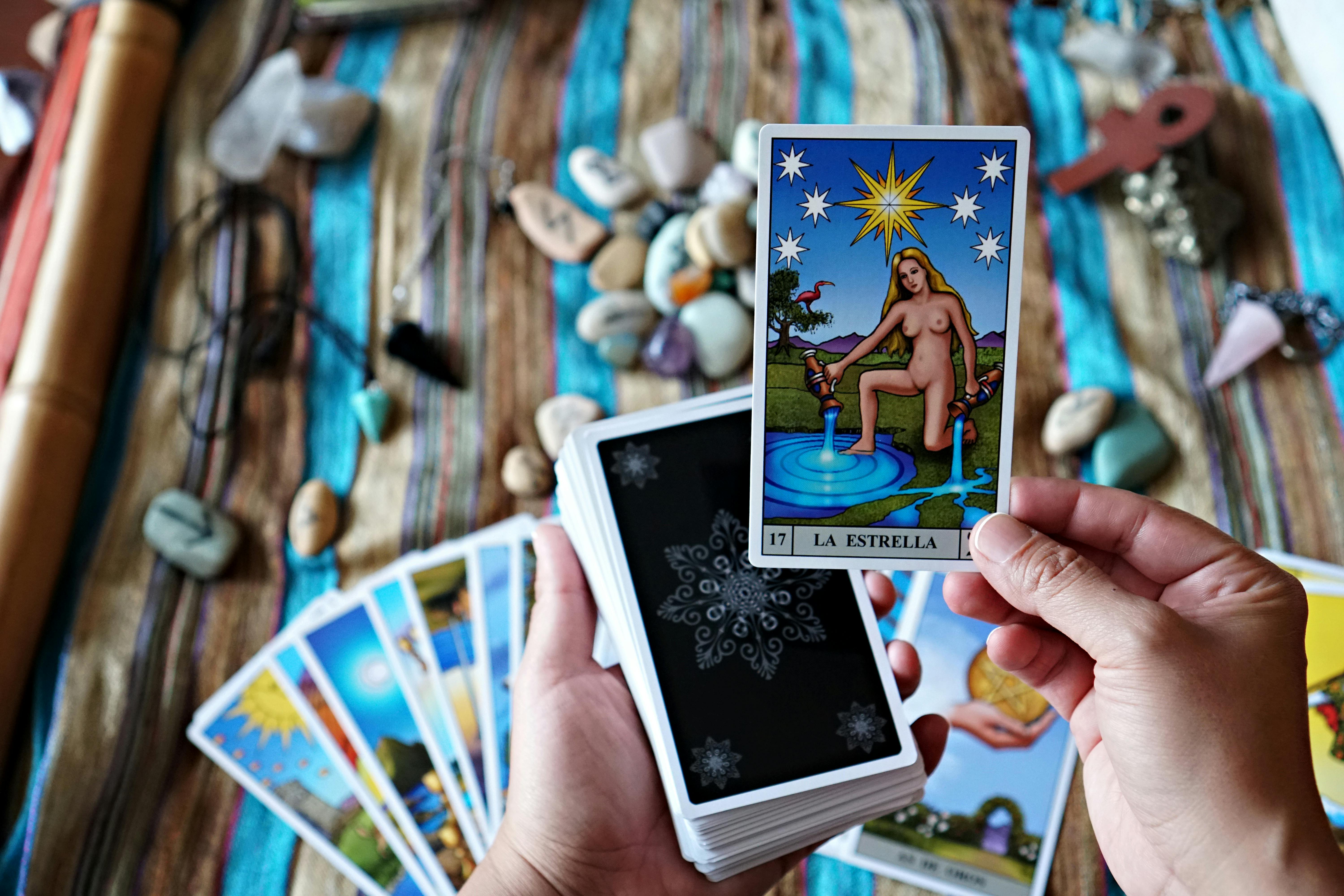 Fortune Teller with Tarot Cards