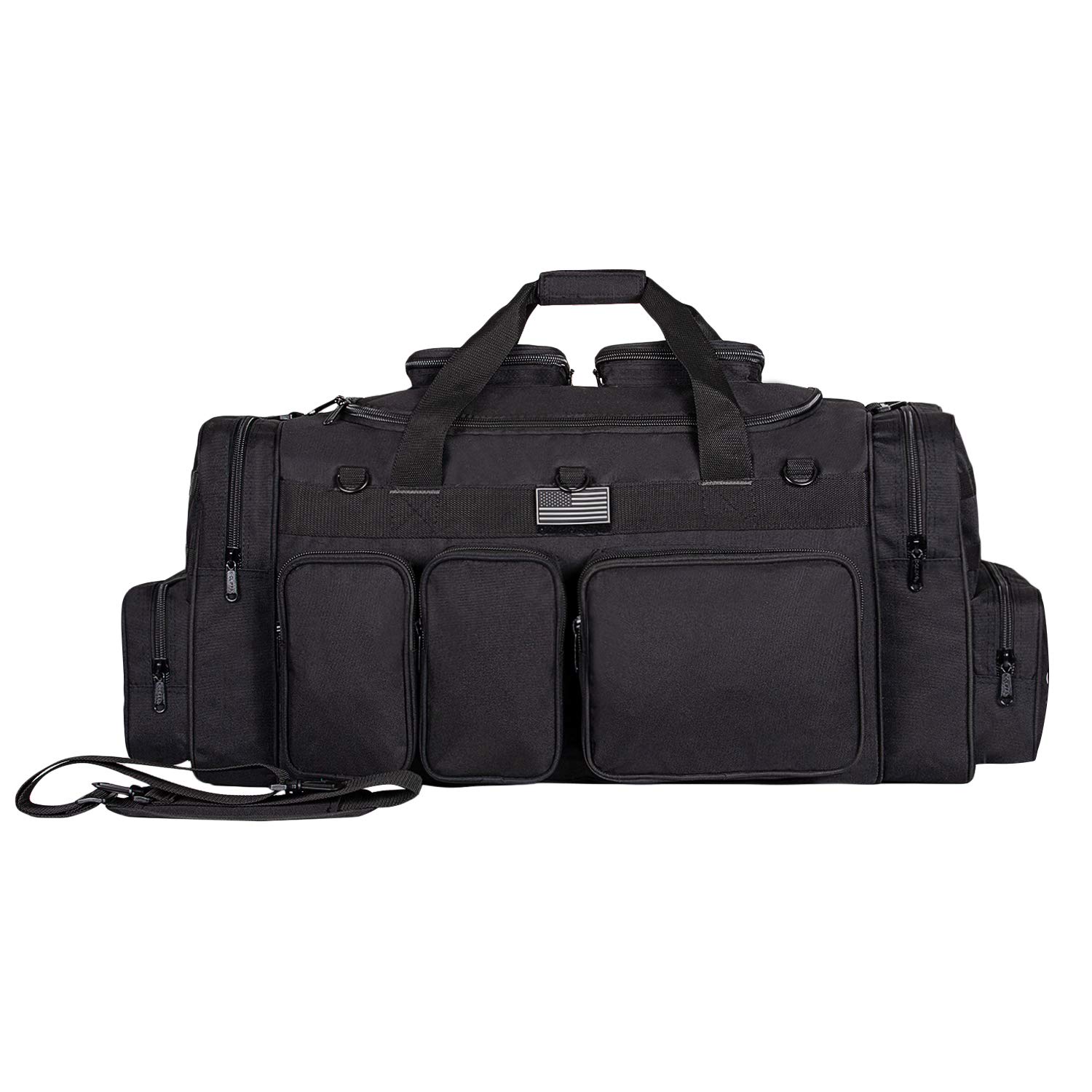 Tactical Operations Black Duffle Bag with Multiple Pockets