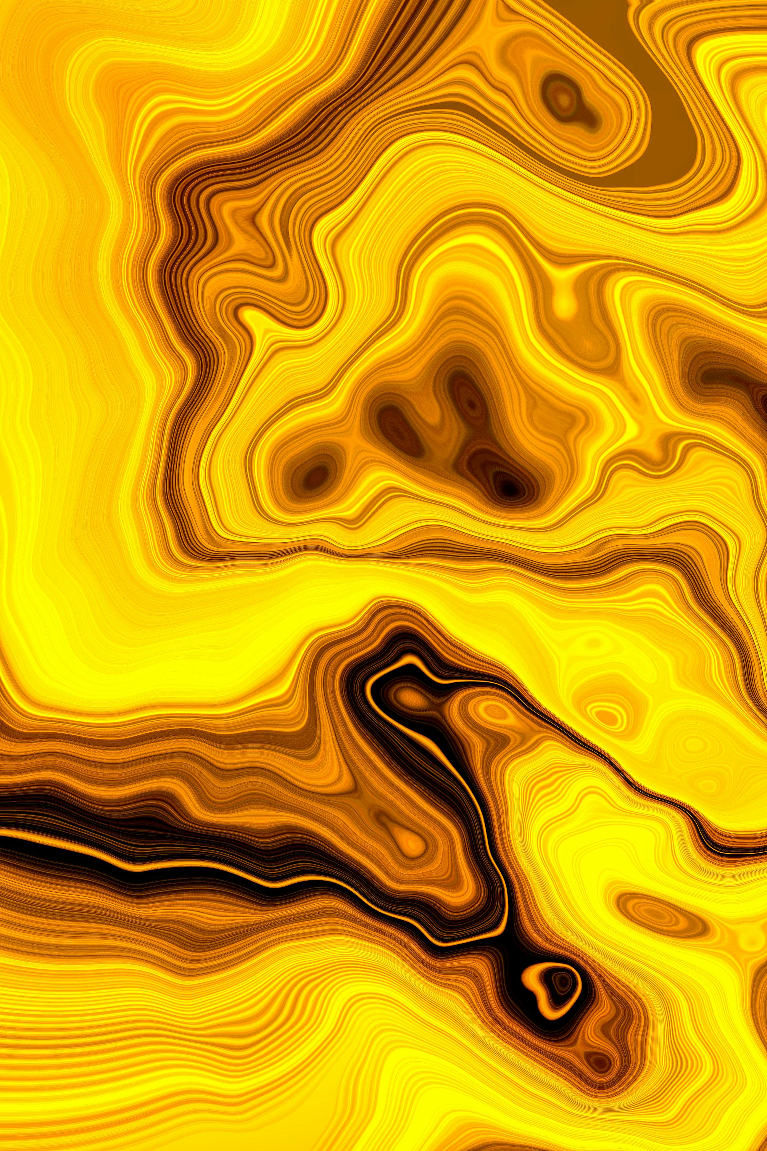 Vibrant abstract pattern in yellow and brown. Perfect for modern art and design concepts.